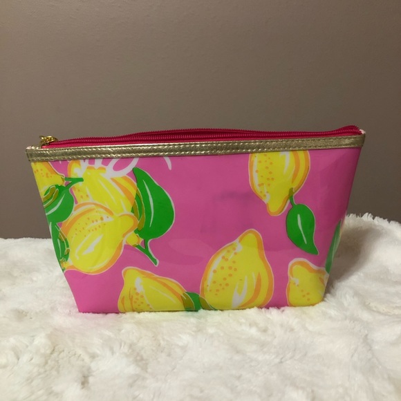 Lilly Pulitzer lemon cosmetic bag - Picture 2 of 7